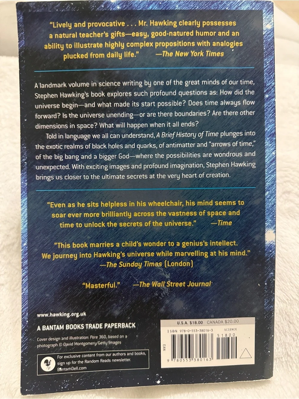 A Brief History of Time — Blue Cover Coffee Table Book
